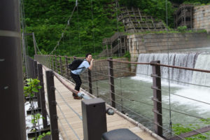 苗名滝の吊橋