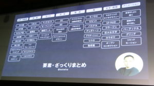 セッション中のスクリーン