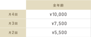 オンラインレッスンコース料金表